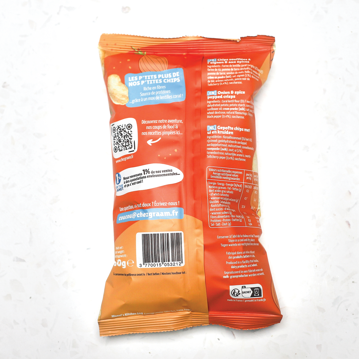 Chips soufflées Oignon & Poivre de Tellicherry 14 x 60g