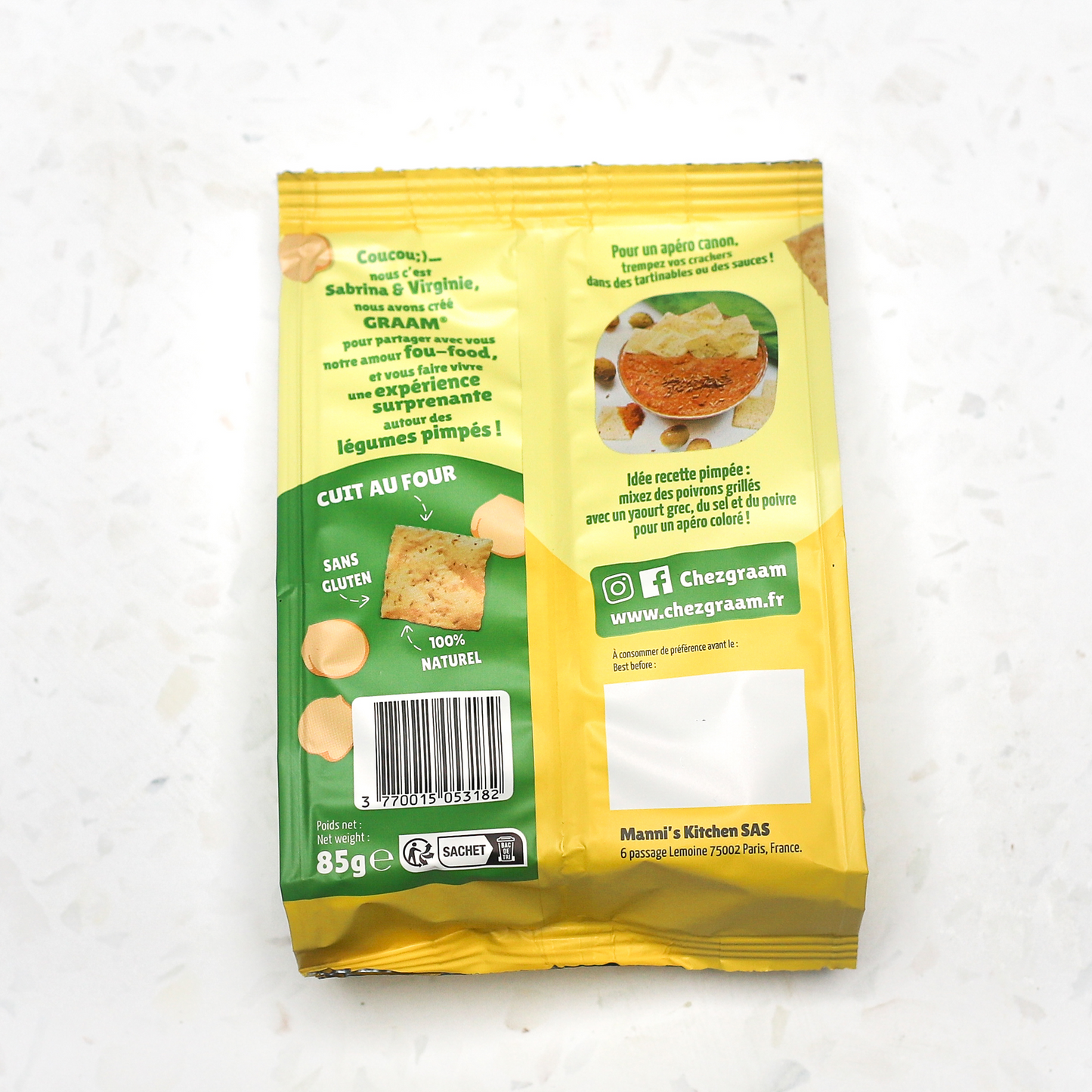 Crackers Pois Chiche & Romarin 6 x 85g