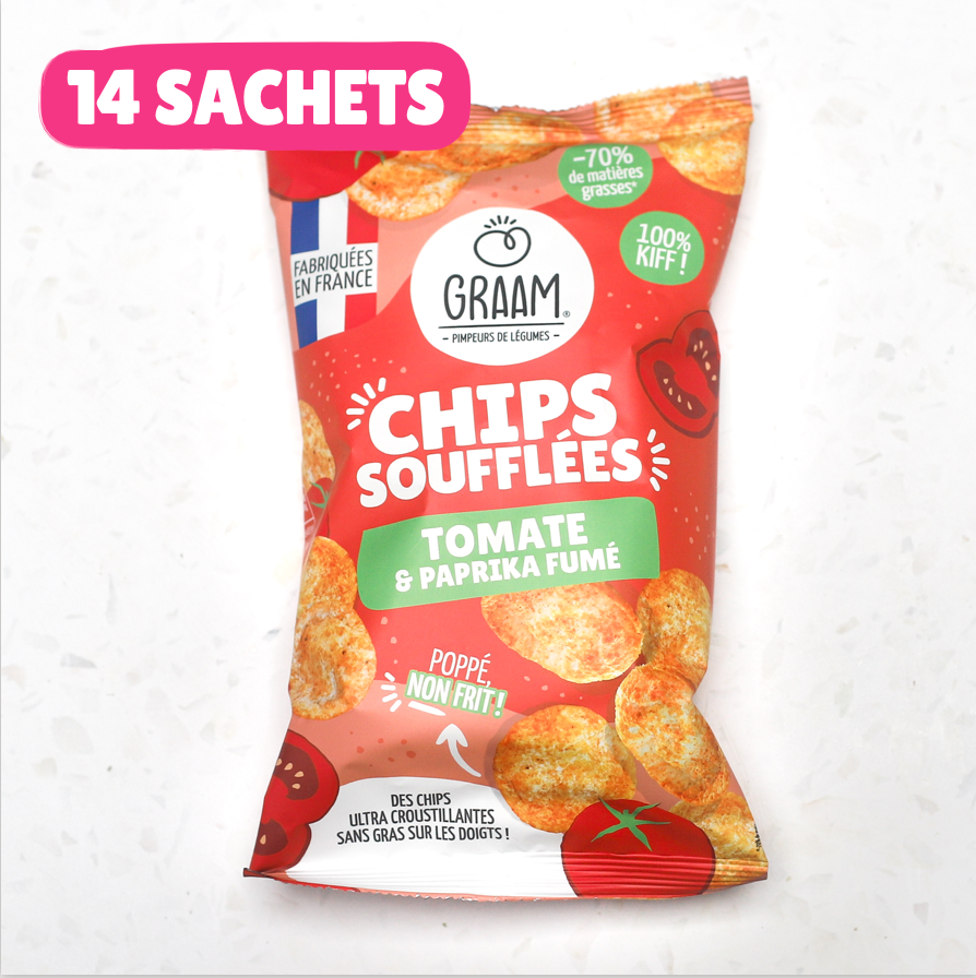 Puffed Tomato & Smoked Paprika Chips 14 x 60g