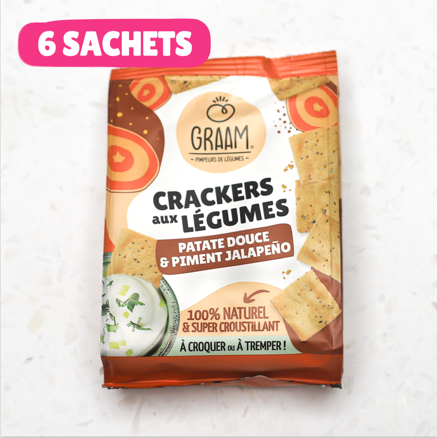 Sweet Potato & Jalapeno Pepper Crackers 6 x 90g
