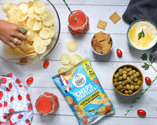 Chips soufflées Lentille corail & sel de Guérande 14x60g