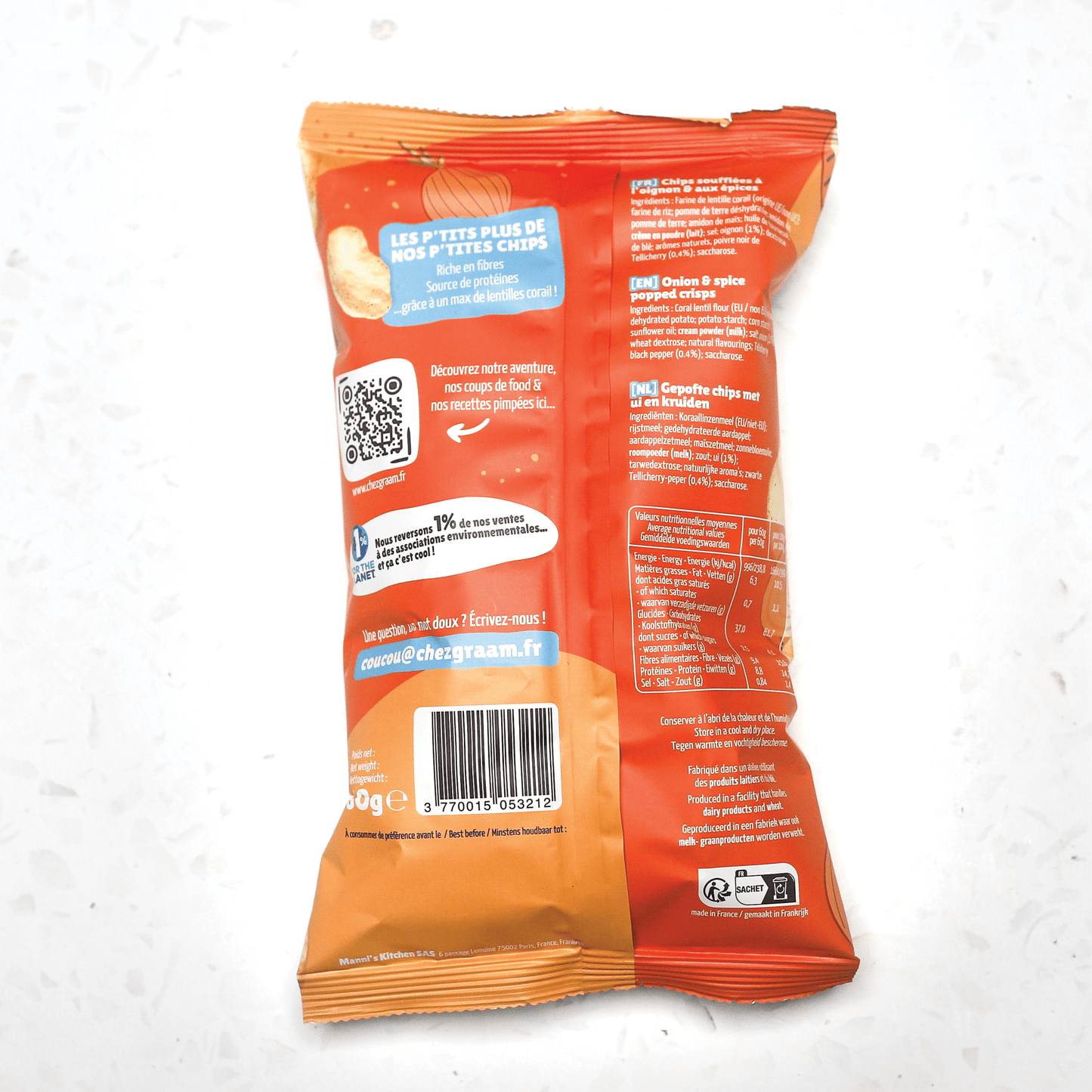 Chips soufflées Oignon & Poivre de Tellicherry 14 x 60g