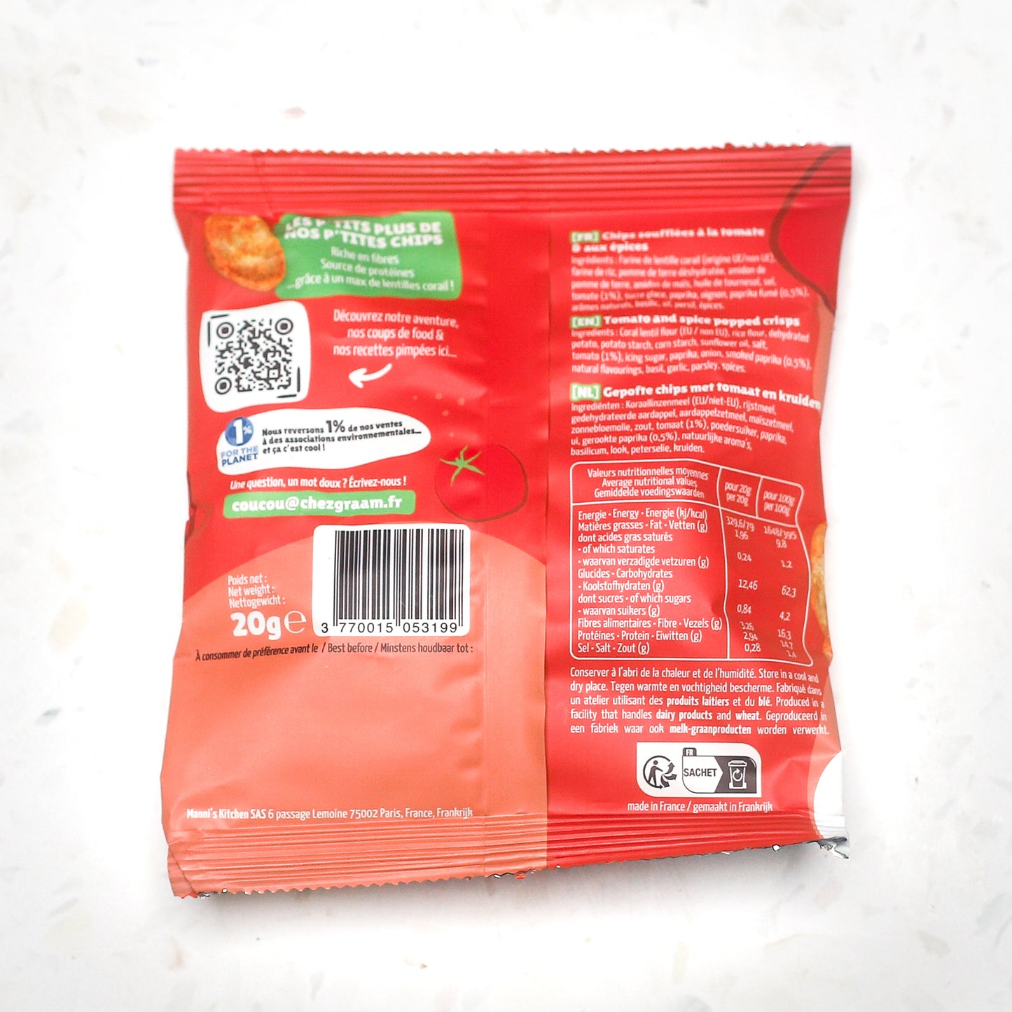 Puffed Tomato &amp; Smoked Paprika Chips 20 x 20g