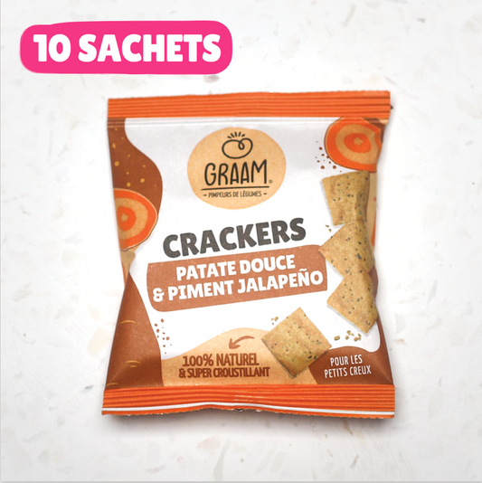Sweet Potato &amp; Jalapeno Pepper Crackers 10 x 30g