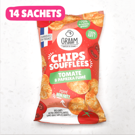 Chips soufflées Tomate & Paprika fumé 14 x 60g