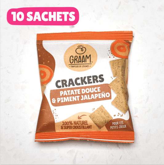 Crackers Patate douce & Piment jalapeño 10 x 30g