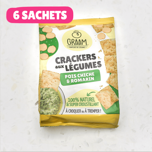 Crackers Pois Chiche & Romarin 6 x 85g